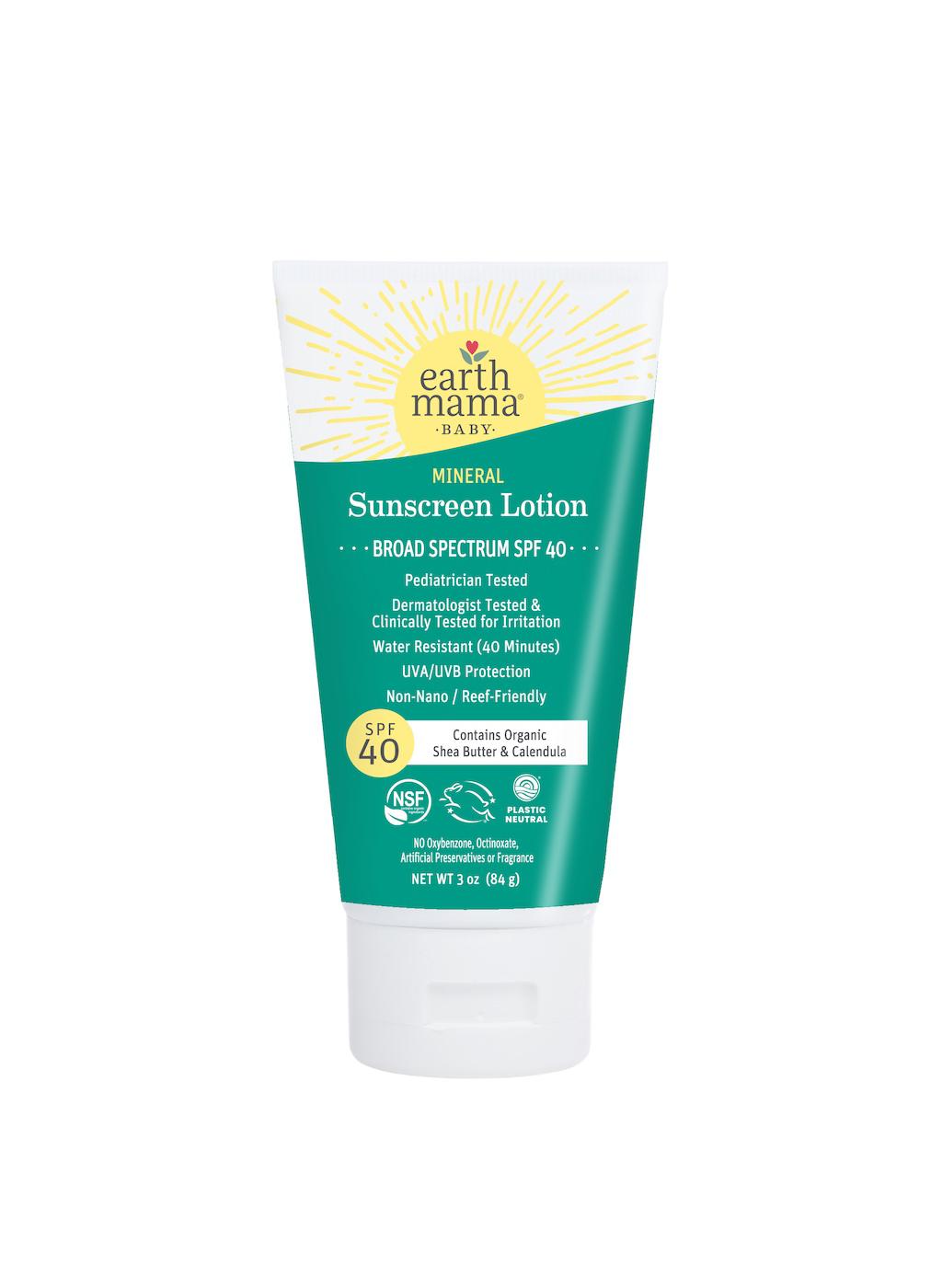 Earth Mama Baby Mineral Sunscreen Lotion - SPF 40; image 1 of 10