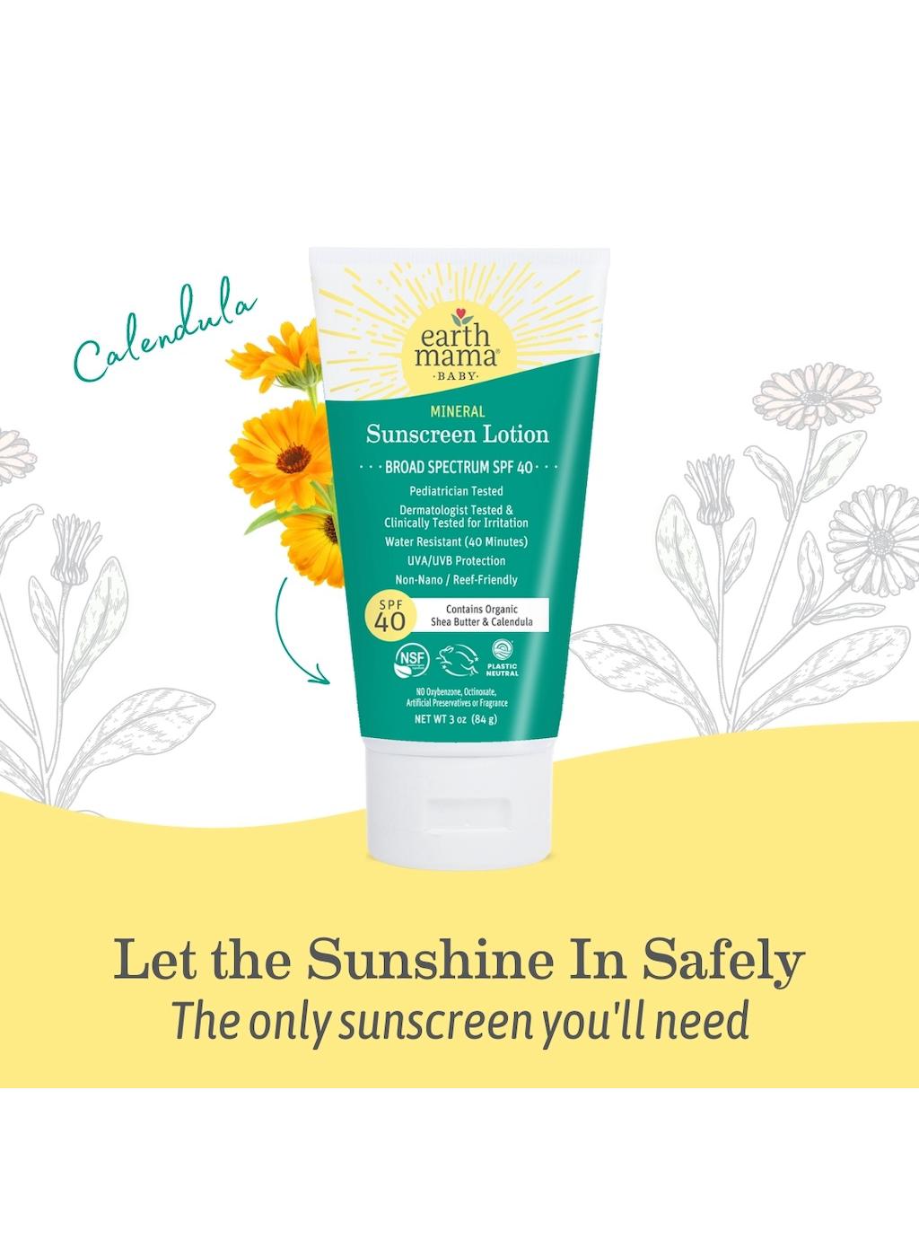 Earth Mama Baby Mineral Sunscreen Lotion - SPF 40; image 3 of 10