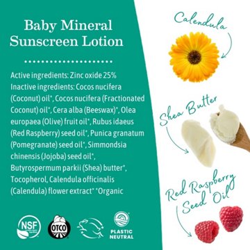 Earth Mama Baby Mineral Sunscreen Lotion - SPF 40