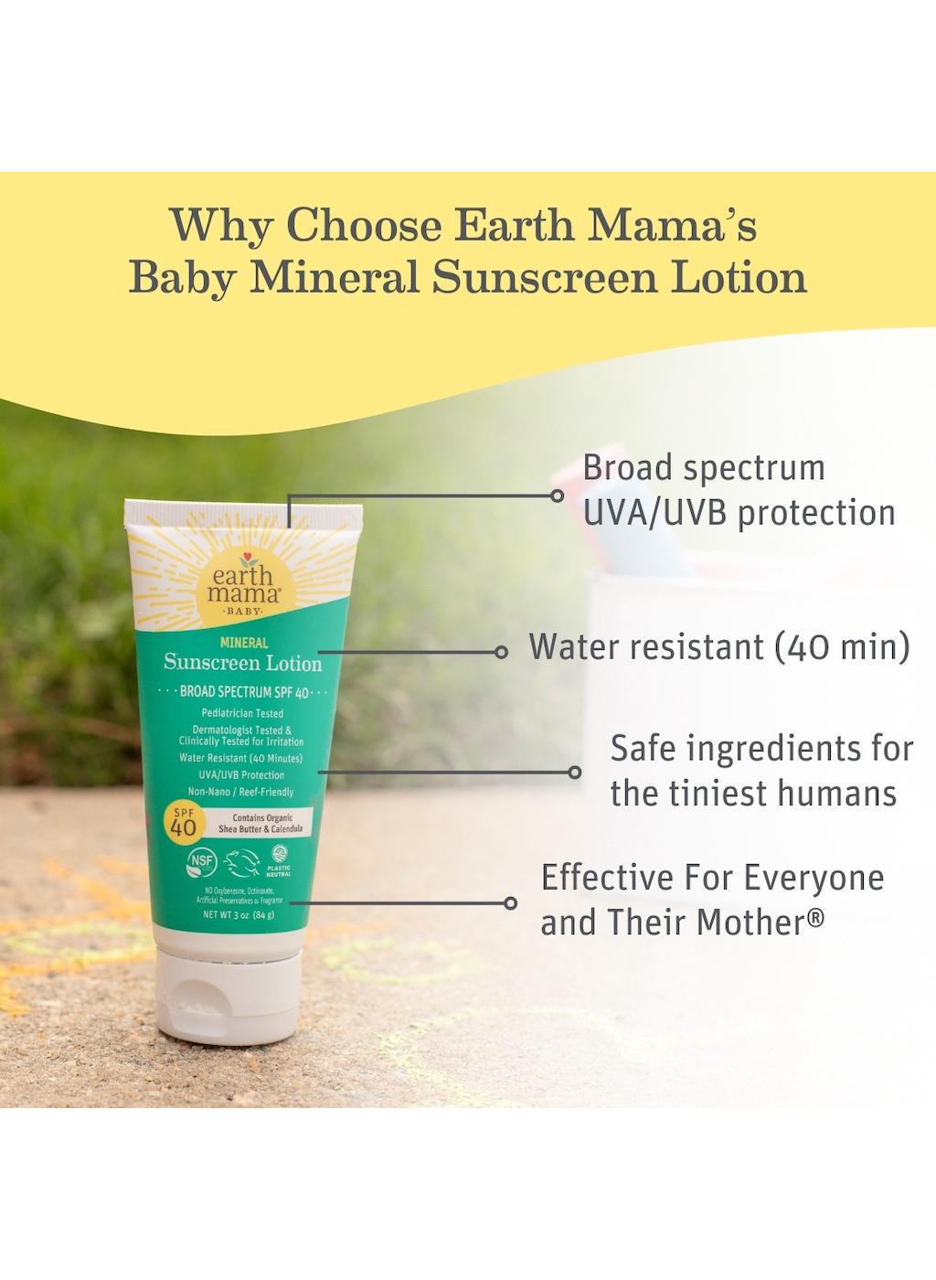 Earth Mama Baby Mineral Sunscreen Lotion - SPF 40; image 7 of 10