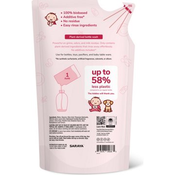 Arau Baby Foam Bottle Wash Refill - Unscented, 15.21 oz