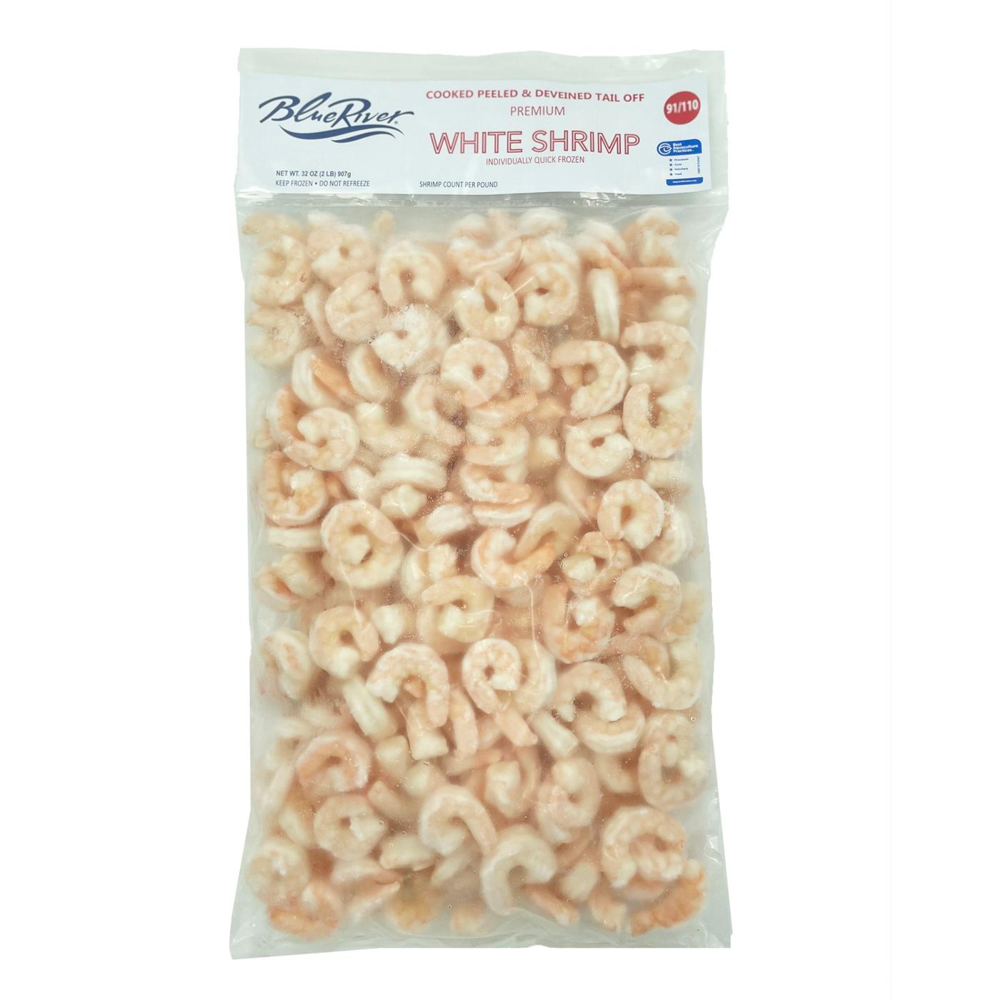 Blue River Frozen Cooked Peeled & Deveined No Tail White Shrimp; image 1 of 7