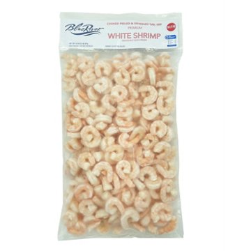 Blue River Frozen Cooked Peeled & Deveined No Tail White Shrimp, 91-100ct, 32 oz
