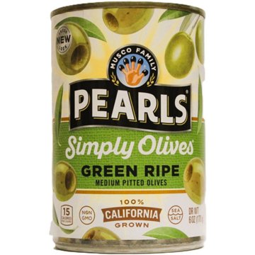 Musco Family Olive Co. Simply Olives Green Ripe Pitted Olives, 6 oz