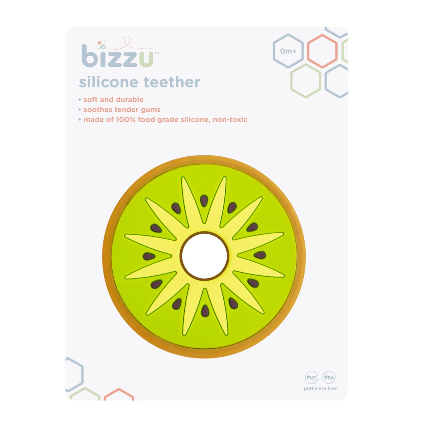 Bizzu Silicone Teether - Kiwi; image 1 of 2