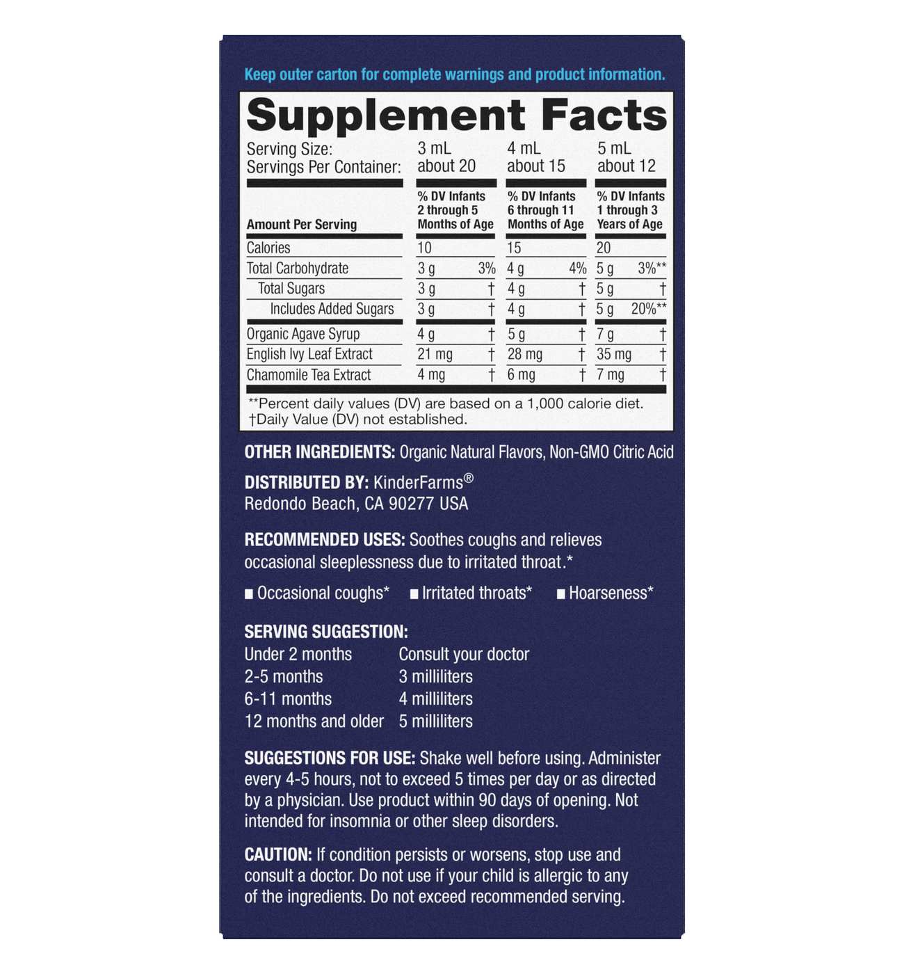 KinderMed Infants Nighttime Cough Syrup - Cherry; image 3 of 3