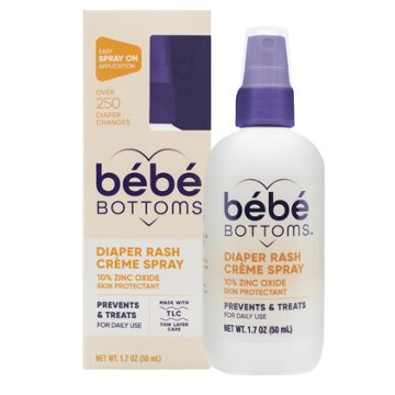 Bebe Bottoms Diaper Rash Creme Spray, 1.7 oz