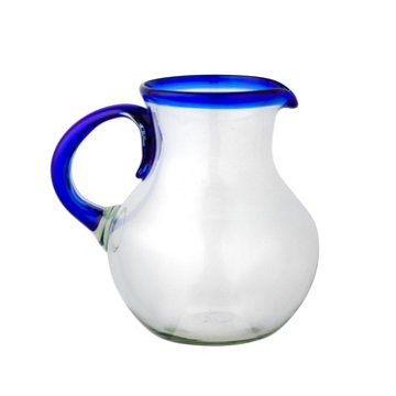 10 Strawberry Street Cobalt Rim Pitcher