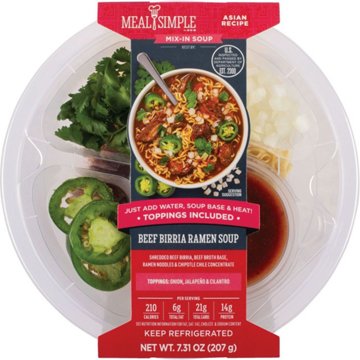 Meal Simple by H-E-B Beef Birria Mix-In Ramen Style Bowl, 7.3 oz