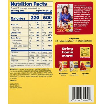 Feel Good Foods Gluten Free Mini 3 Cheese Pizza Bagels, 7 oz