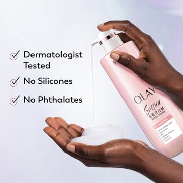 Olay Super Serum Body Wash for Normal Skin, 20 fl oz, Serum Complex for Luminous Skin