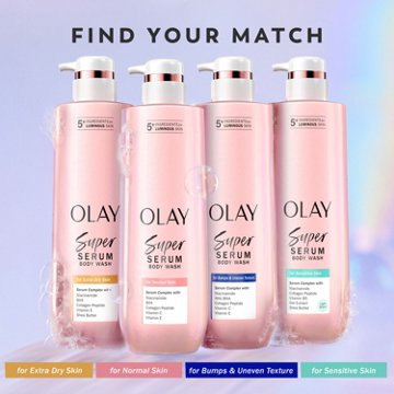 Olay Super Serum Body Wash for Normal Skin, 20 fl oz, Serum Complex for Luminous Skin