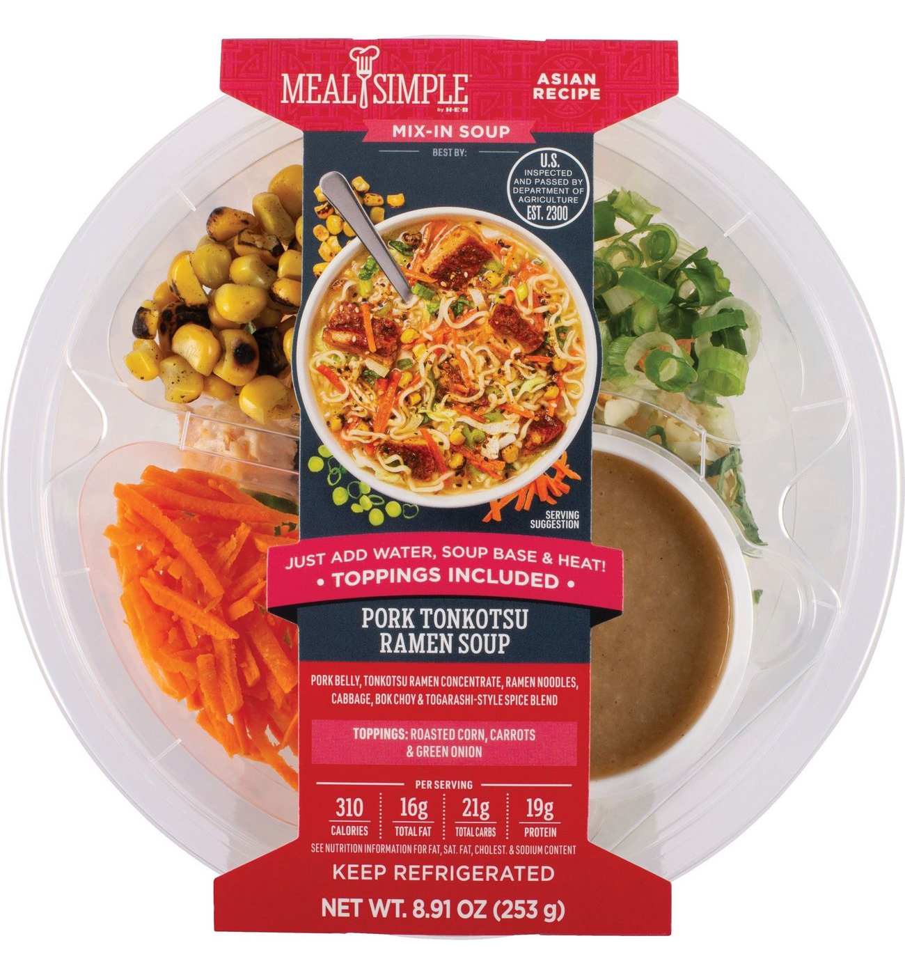 Meal Simple by H-E-B Pork Tonkotsu Mix-In Ramen Style Bowl; image 1 of 5