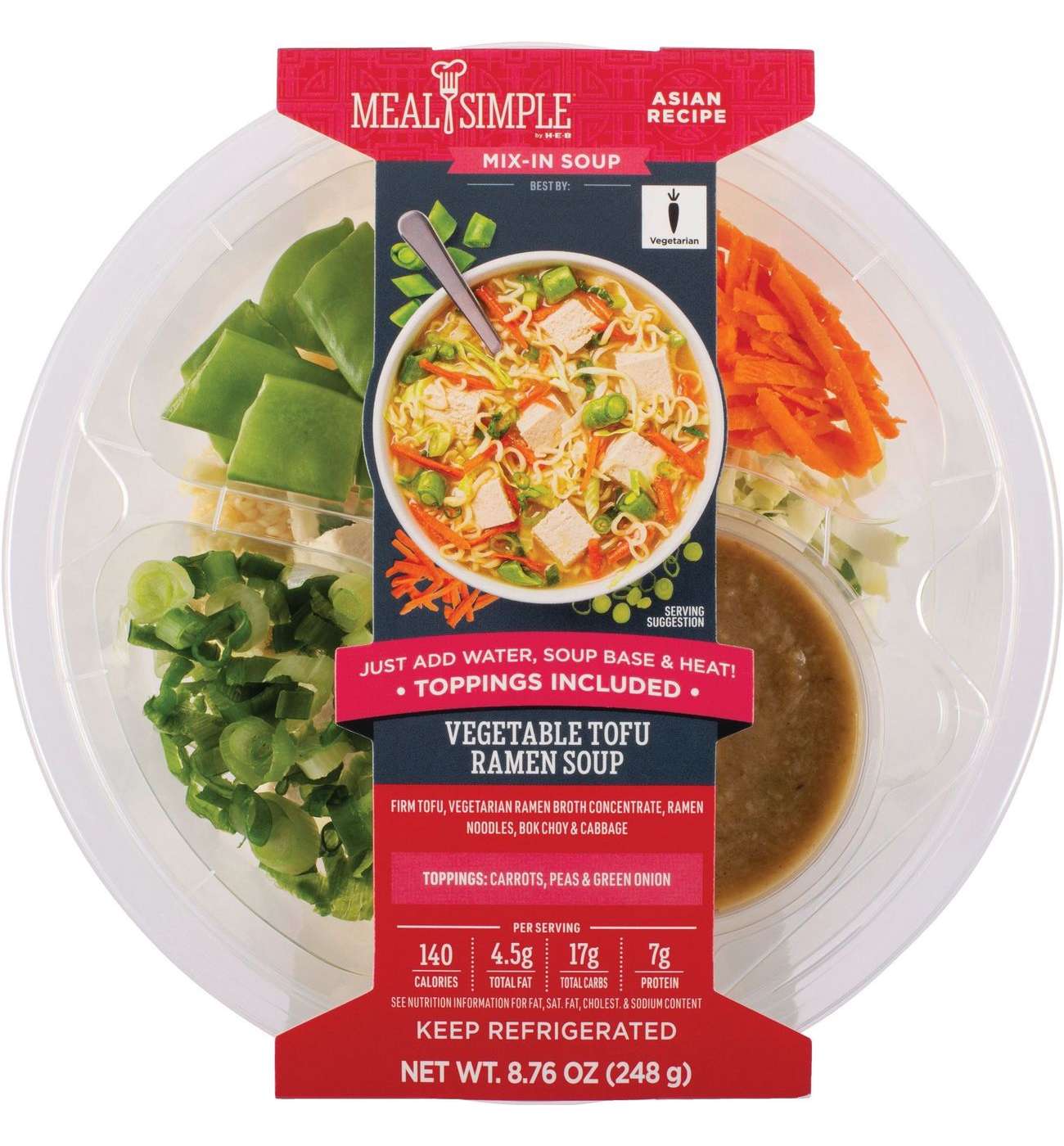 Meal Simple by H-E-B Tofu & Vegetables Mix-In Ramen Style Bowl; image 1 of 5