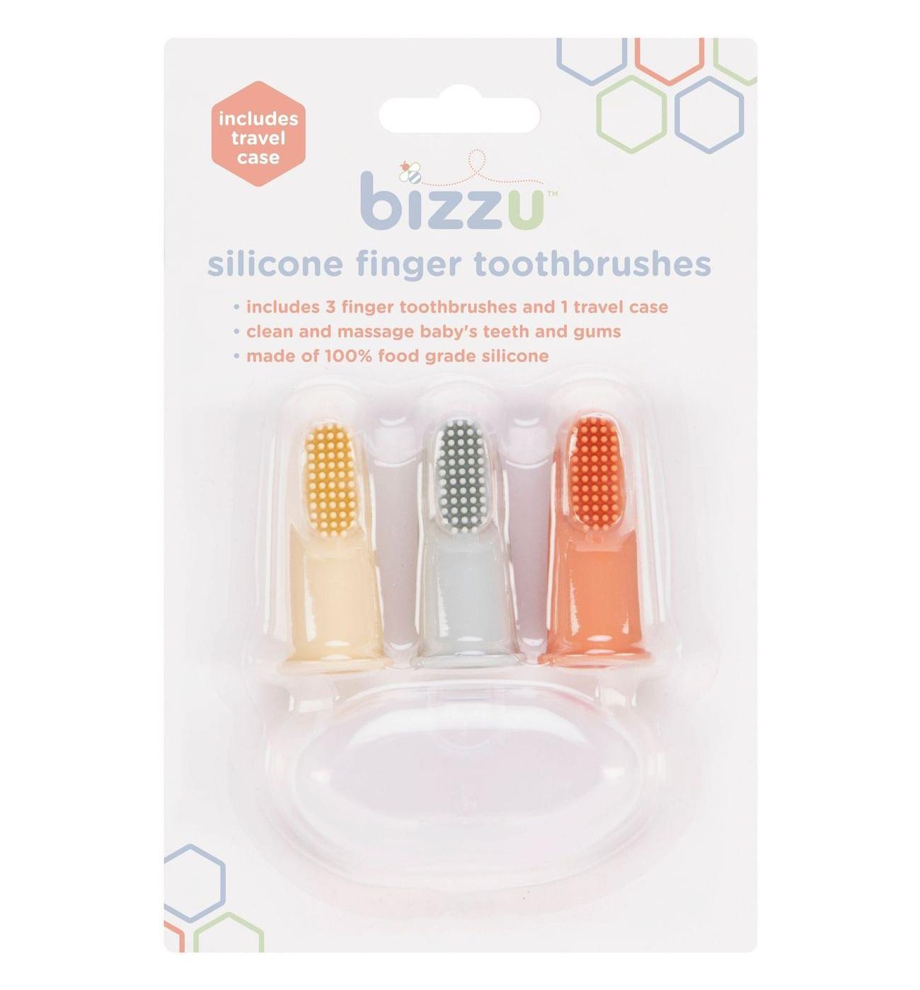 Bizzu Silicone Finger Toothbrushes; image 1 of 4