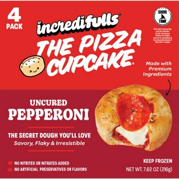 Incredifulls The Pizza Cupcake - Uncured Pepperoni, 4 ct