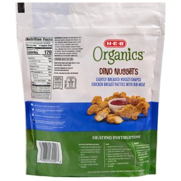 H-E-B Organics Frozen Chicken Dino Nuggets, 20 oz