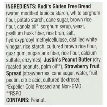 Rudi's Gluten Free Peanut Butter & Strawberry Sandos, 4 ct