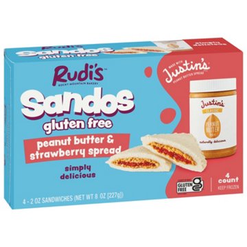 Rudi's Gluten Free Peanut Butter & Strawberry Sandos, 4 ct