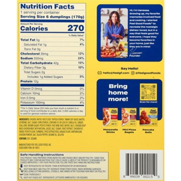 Feel Good Foods Gluten Free Chicken Soup Dumplings, 6 oz