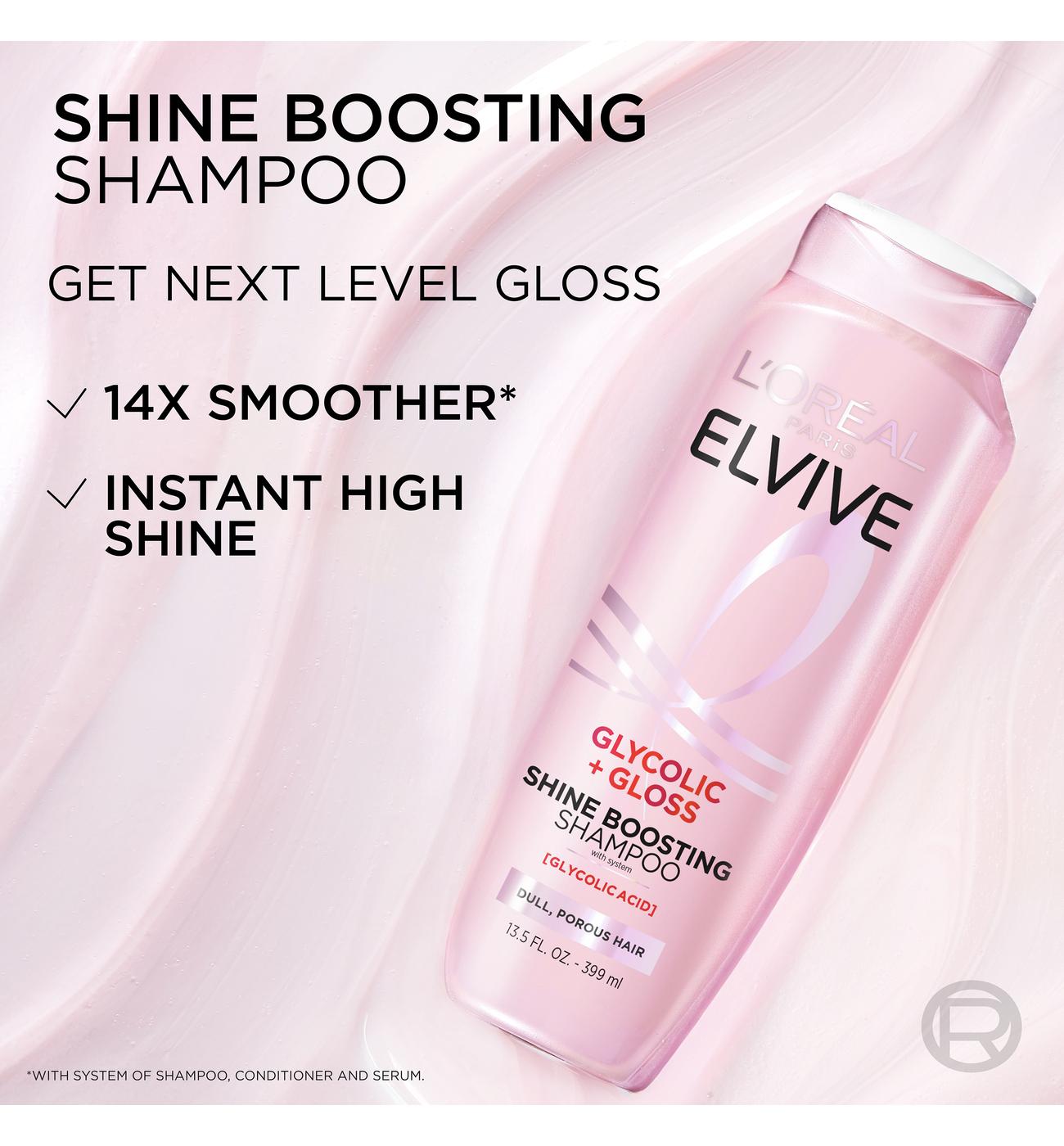 L'Oréal Paris Elvive Glycolic & Gloss Shine Boosting Shampoo; image 3 of 4