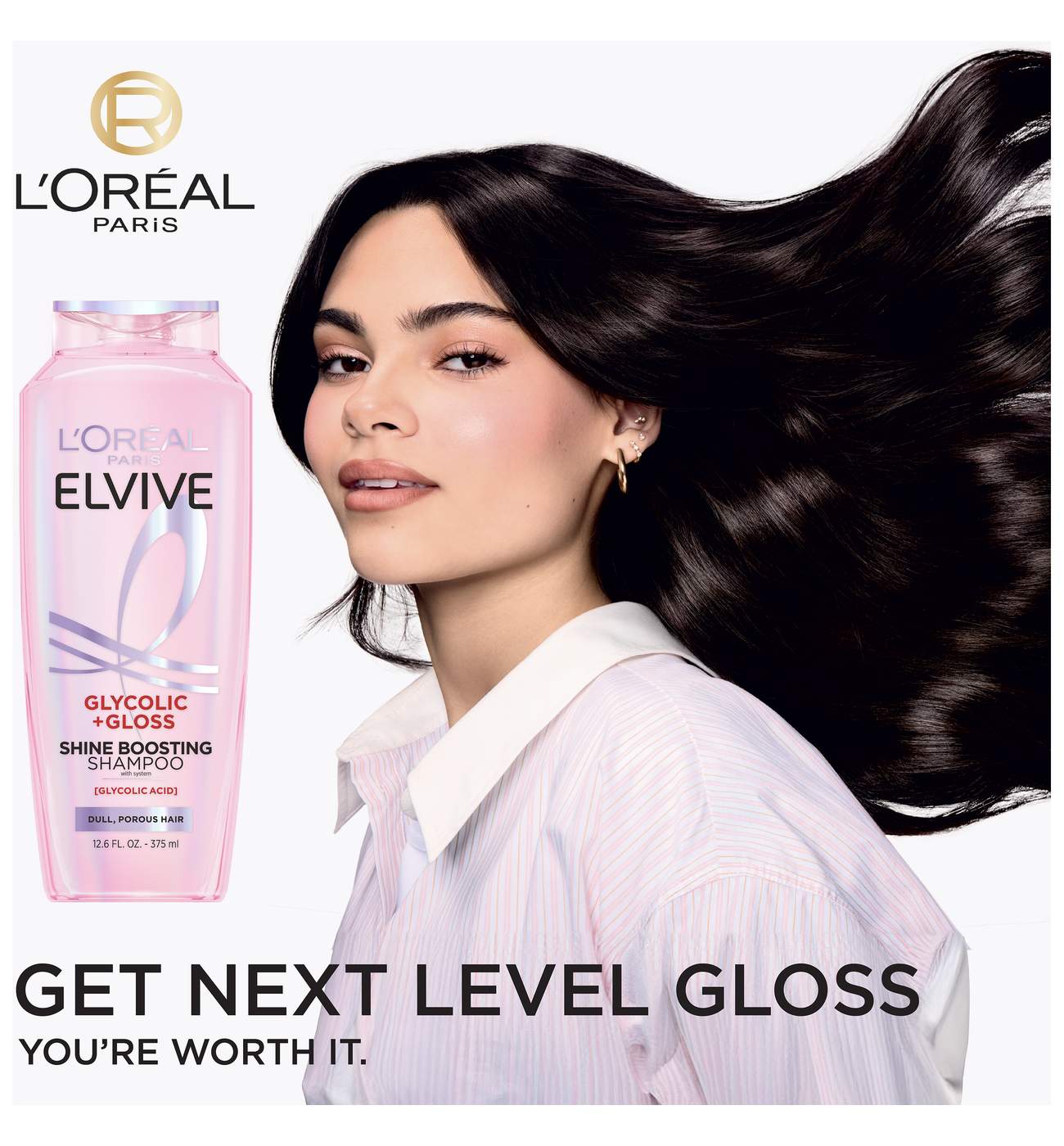 L'Oréal Paris Elvive Glycolic & Gloss Shine Boosting Shampoo; image 4 of 4