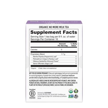 Earth Mama Organic No More Milk Tea, 16 ct