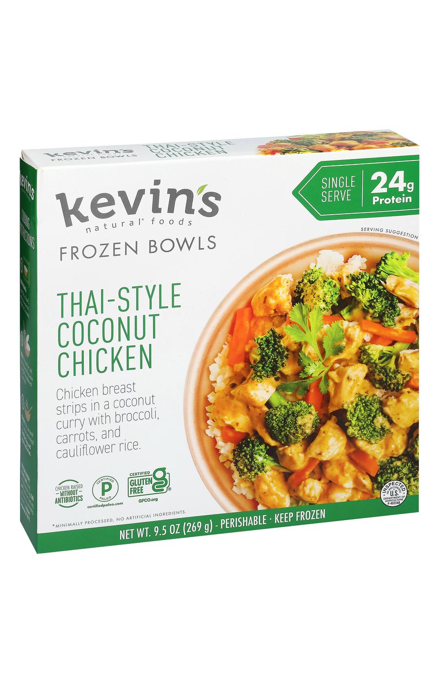 Kevin's Natural Foods 24g Protein Thai Style Coconut Chicken Frozen ...