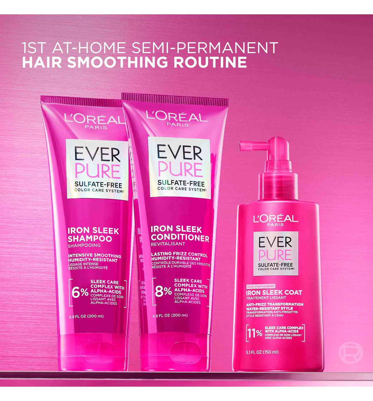 L'Oréal Paris Ever Pure Sulfate Free Color Care Iron Sleek Conditioner; image 4 of 4