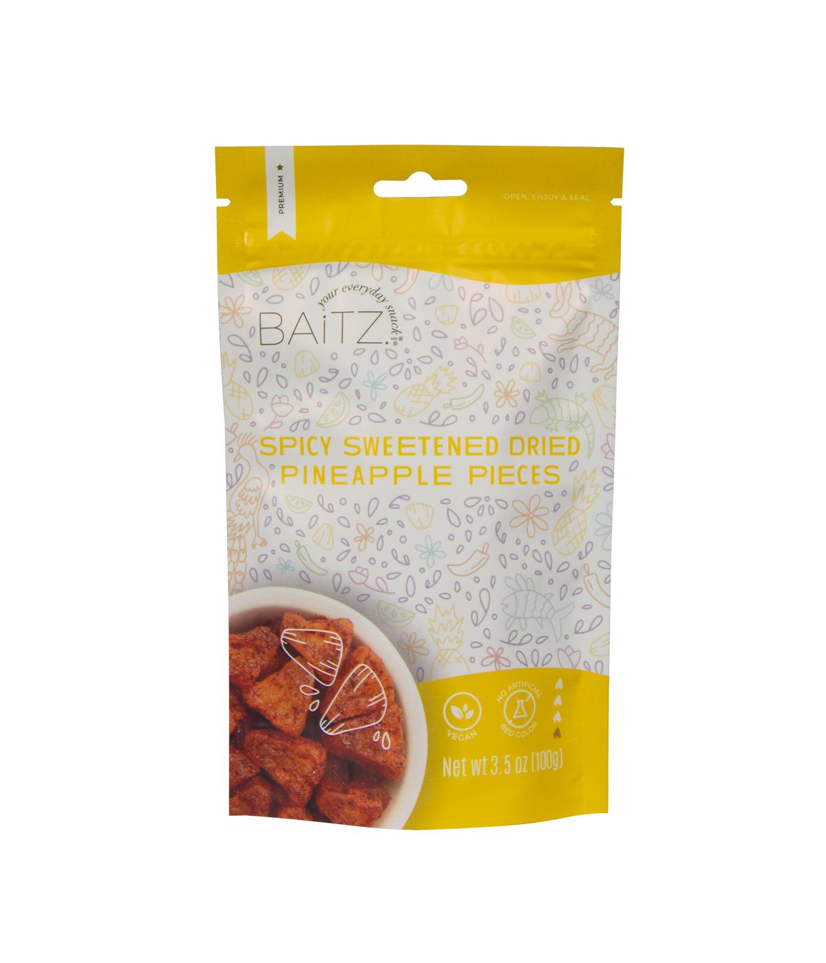 Baitz Spicy Sweetened Pineapple Pieces; image 1 of 8