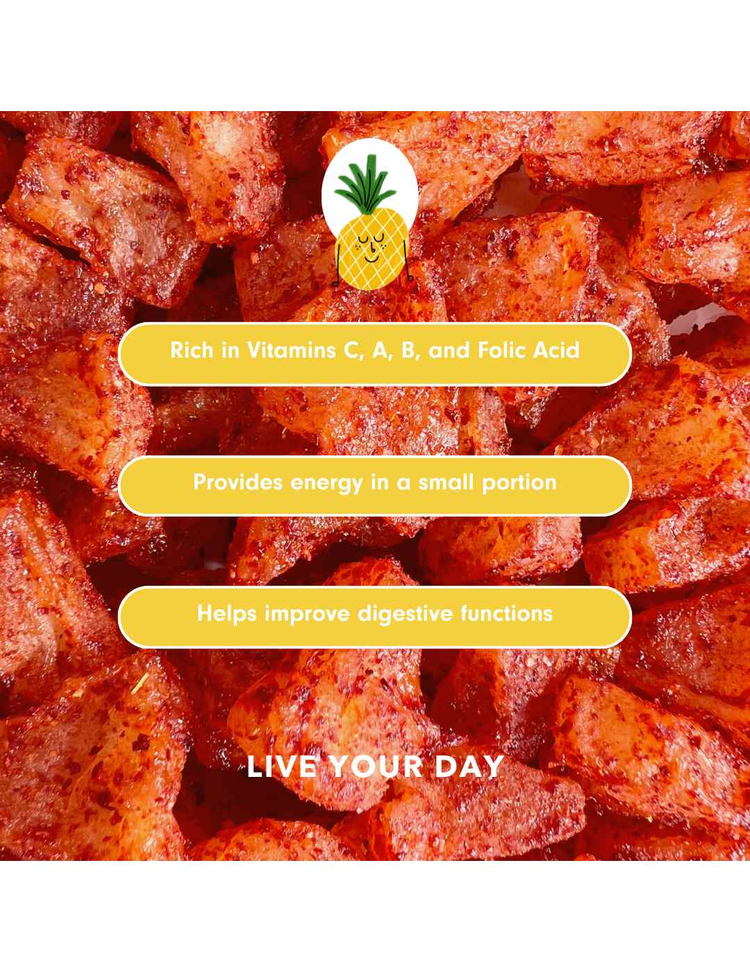 Baitz Spicy Sweetened Pineapple Pieces; image 7 of 8