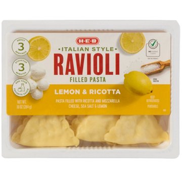 H-E-B Italian-Style Ravioli Filled Pasta - Lemon & Ricotta