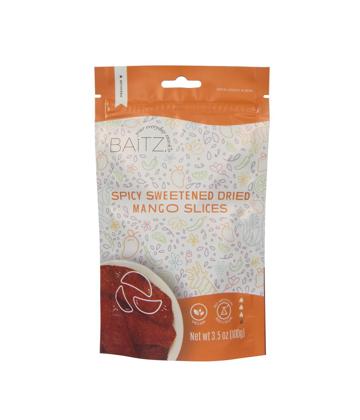 Baitz Spicy Sweetened Dried Mango Slices; image 1 of 8
