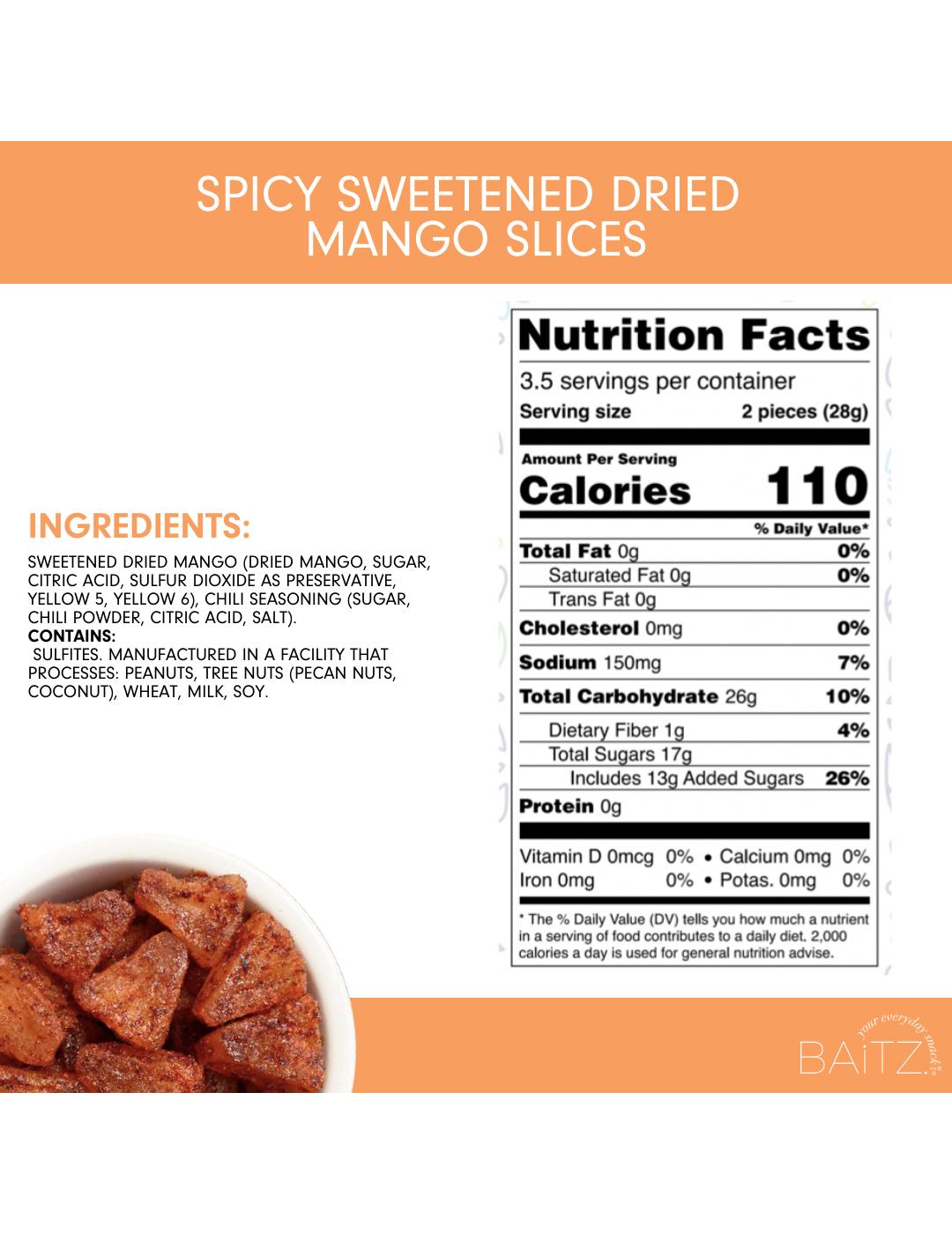 Baitz Spicy Sweetened Dried Mango Slices; image 4 of 8