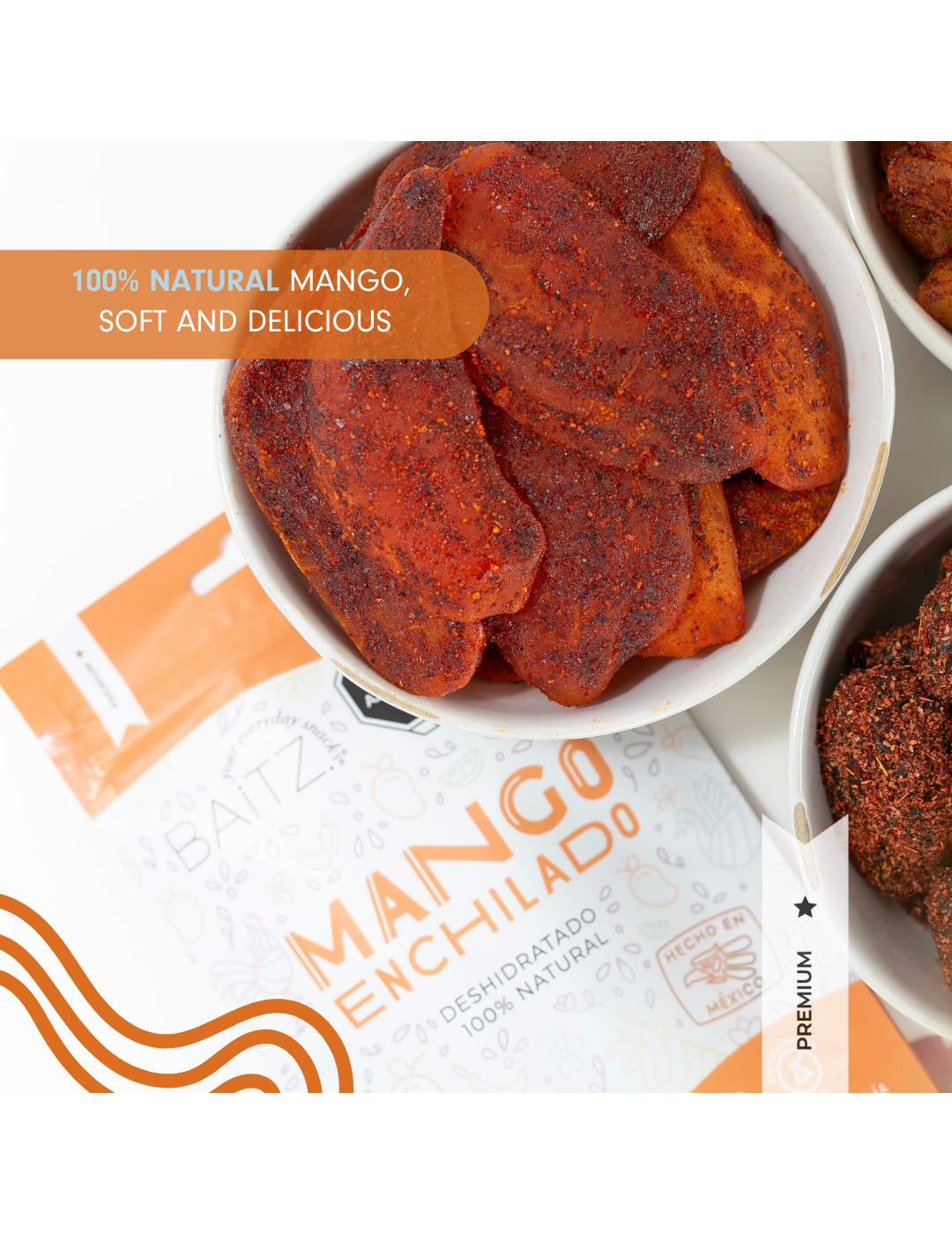 Baitz Spicy Sweetened Dried Mango Slices; image 8 of 8