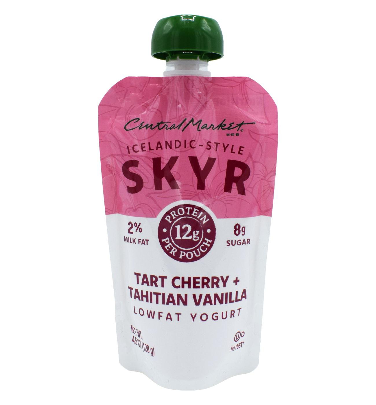Central Market 12g Protein Skyr Lowfat Yogurt Pouch - Tart Cherry & Tahitian Vanilla; image 3 of 4
