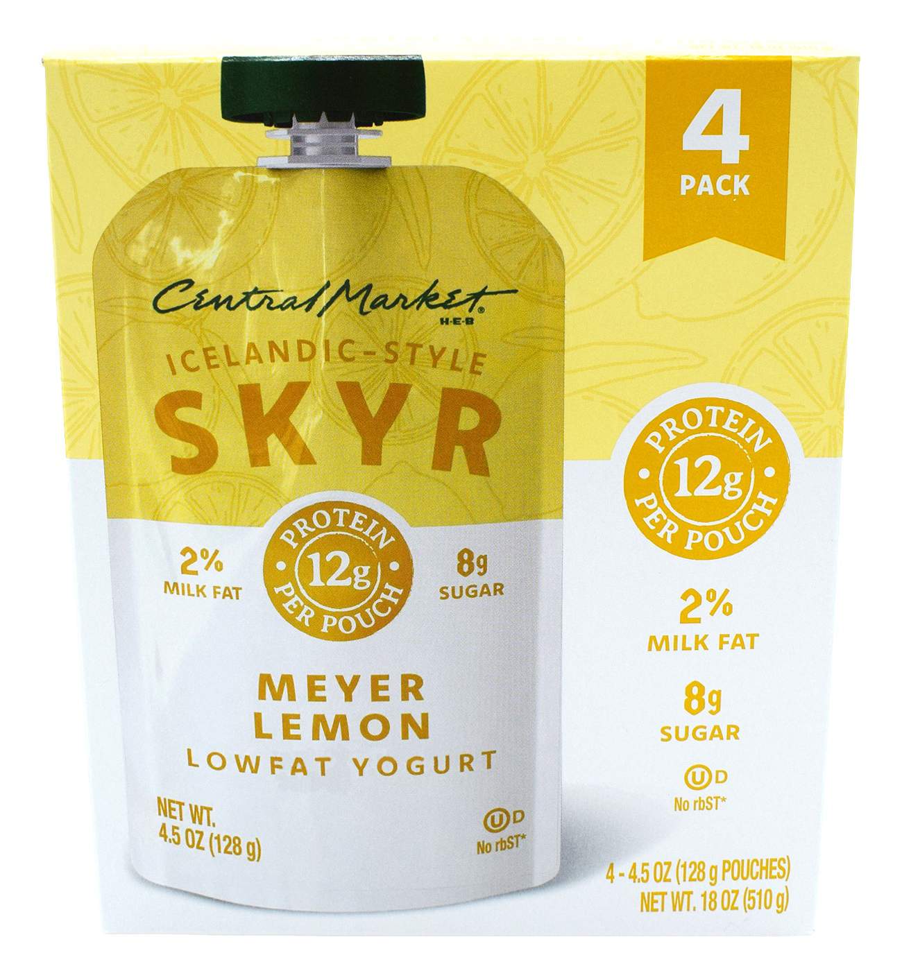 Central Market 12g Protein Skyr Lowfat Yogurt Pouch - Meyer Lemon; image 1 of 4
