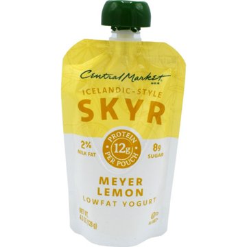 Central Market 12g Protein Skyr Lowfat Yogurt Pouch - Meyer Lemon