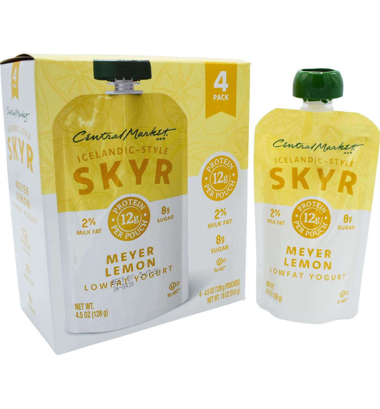 Central Market 12g Protein Skyr Lowfat Yogurt Pouch - Meyer Lemon; image 4 of 4