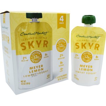 Central Market 12g Protein Skyr Lowfat Yogurt Pouch - Meyer Lemon
