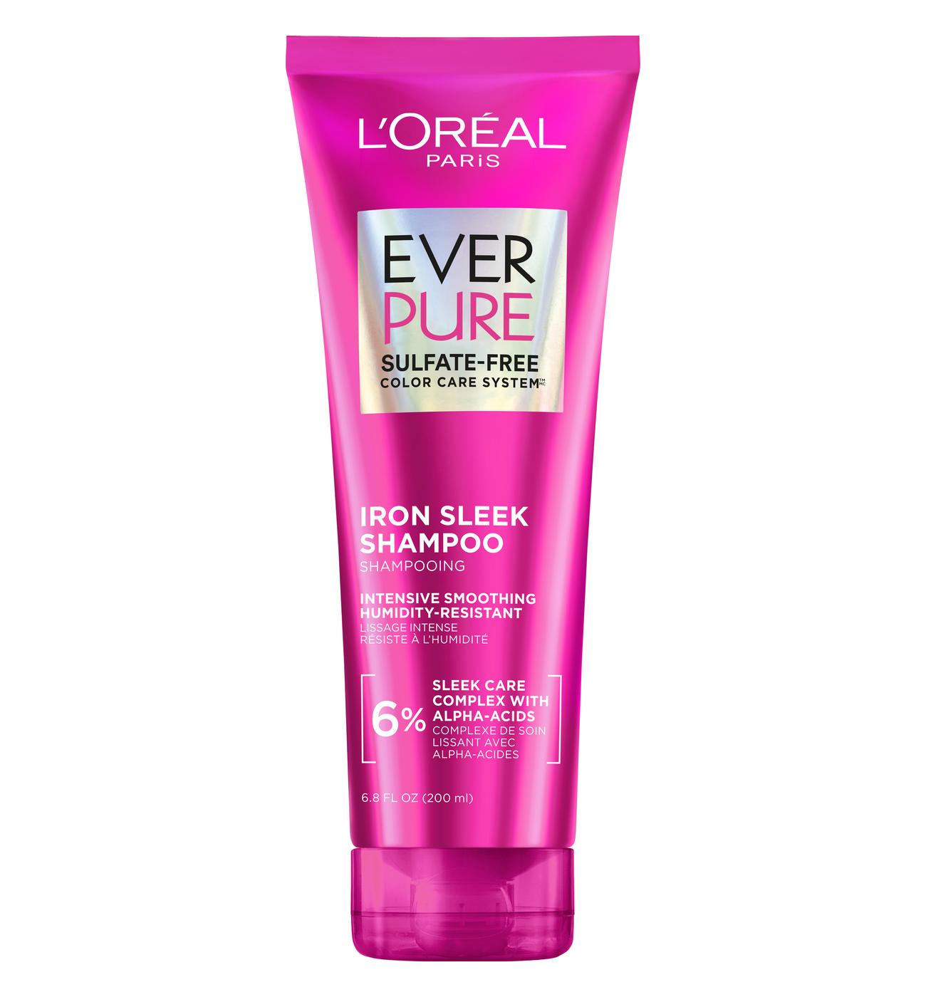 L'Oréal Paris Ever Pure Sulfate Free Color Care Iron Sleek Shampoo; image 1 of 3