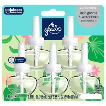 Glade PlugIn Scented Oil Refills - Lush Greens & Water Lotus, 5 ct