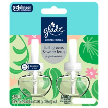 Glade PlugIn Scented Oil Refills - Lush Greens & Water Lotus, 2 ct