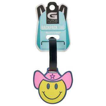 G-FORCE Smiley Backpack Tag, 2'' x 3''