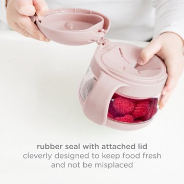 Ubbi Tweat Snack Container - Blush Pink