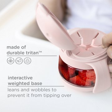 Ubbi Tweat Snack Container - Blush Pink