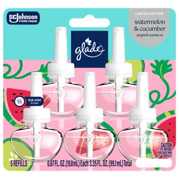 Glade PlugIn Scented Oil Refills - Watermelon & Cucumber, 5 ct