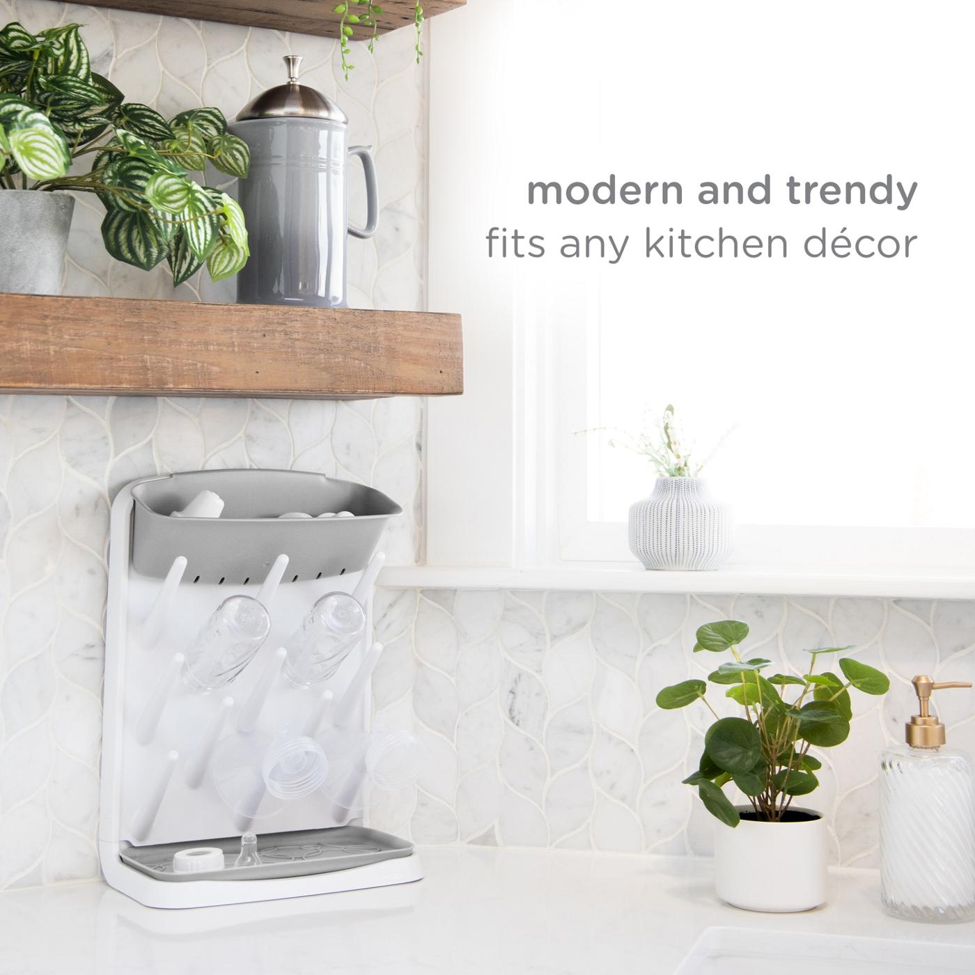 Ubbi Vertical Baby Bottle Drying Rack - Gray; image 3 of 7
