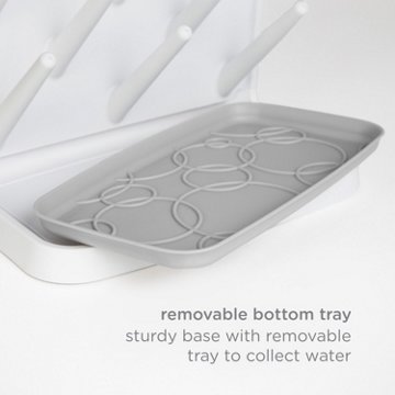 Ubbi Vertical Baby Bottle Drying Rack - Gray