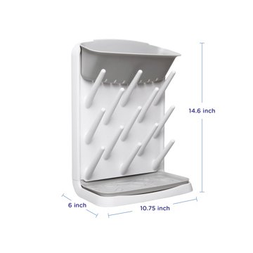 Ubbi Vertical Baby Bottle Drying Rack - Gray